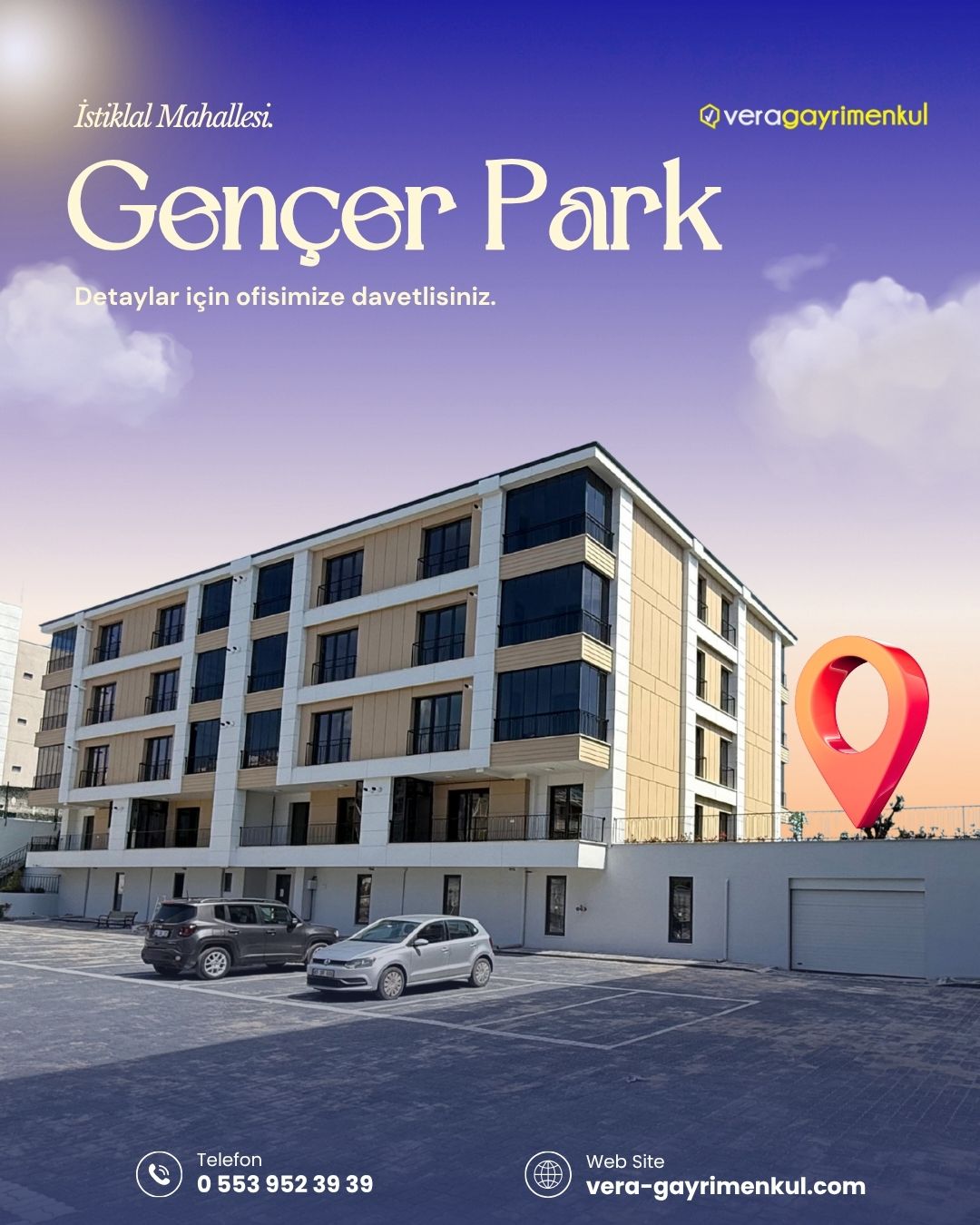 GENÇER PARK SİTESİNDE SATILIK 1+1 GENİŞ DAİRE