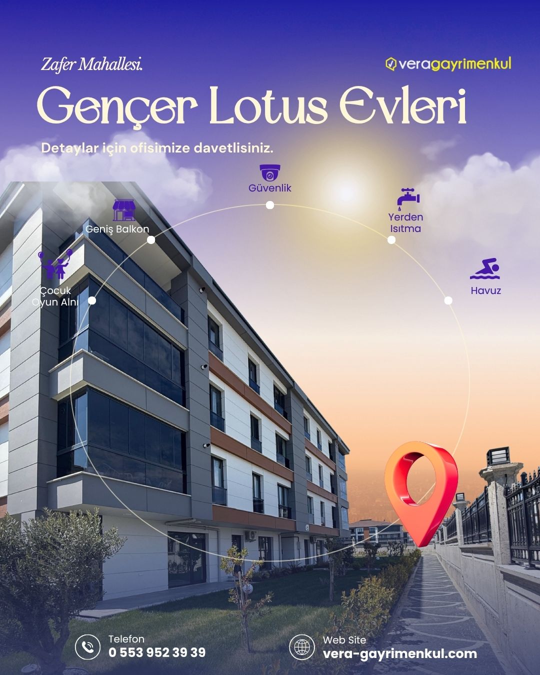 ZAFER MAH SİTE İÇERİSİNDE BAHÇE KATI 2+1 SATILIK DAİRE
