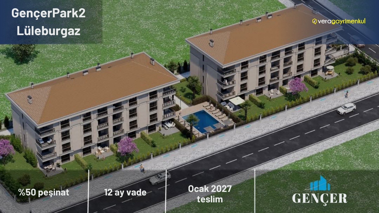 İSTİKLAL MAH GENÇER PARK 2 SİTESİNRE SATILIK 3+1 DAİRE OCAK 2027 TESLİM